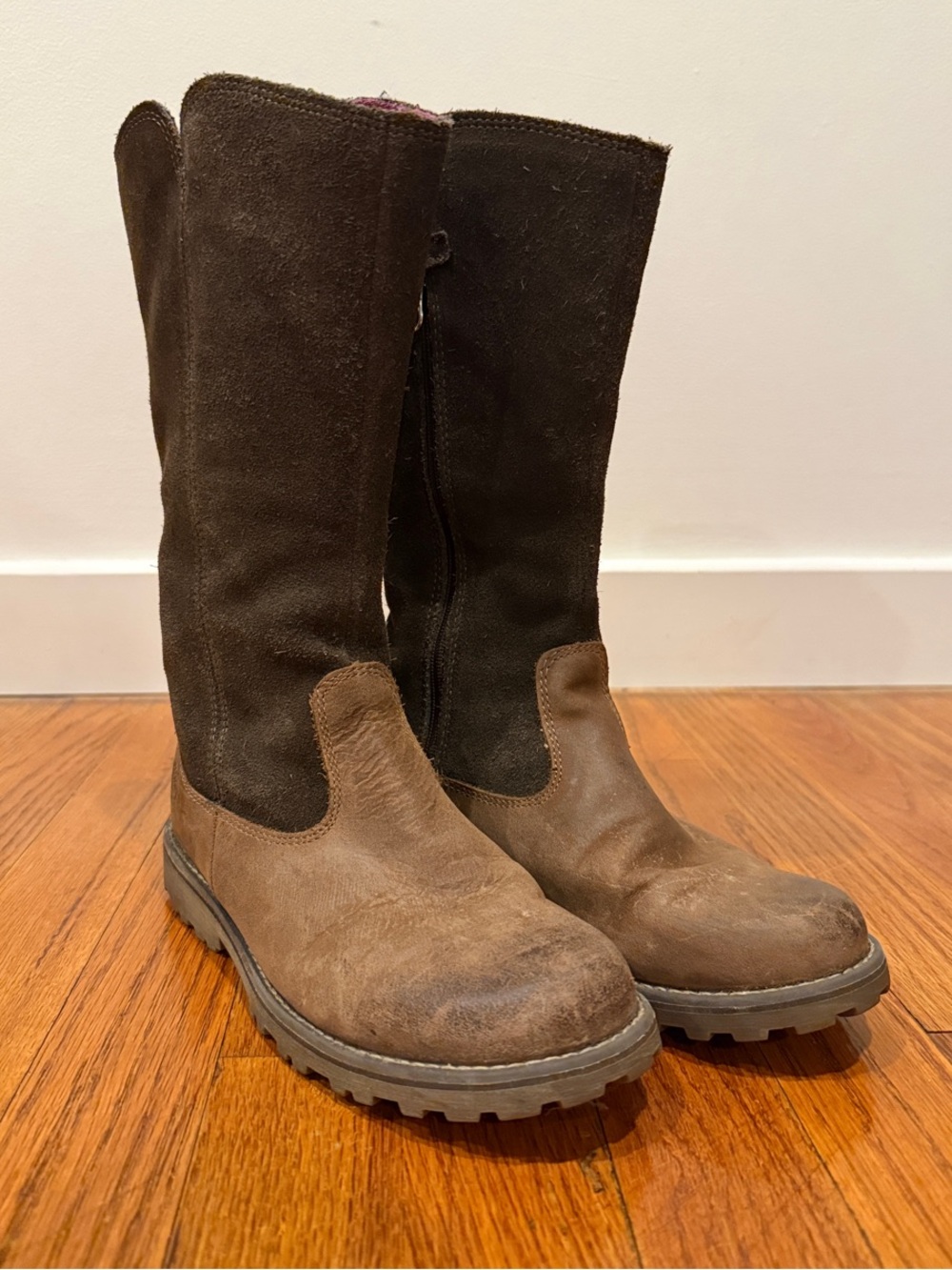 Timberland Asphalt Trail Skyhaven Brown and Dark Brown Tall Boots